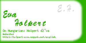 eva holpert business card